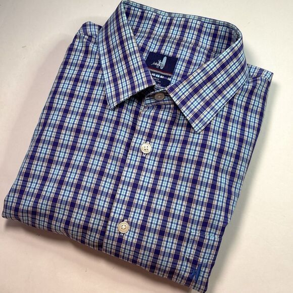 Johnnie-O Men's XL Cotton MultiColor Plaid Long Sleeve Button Down Shirt - Picture 2 of 8